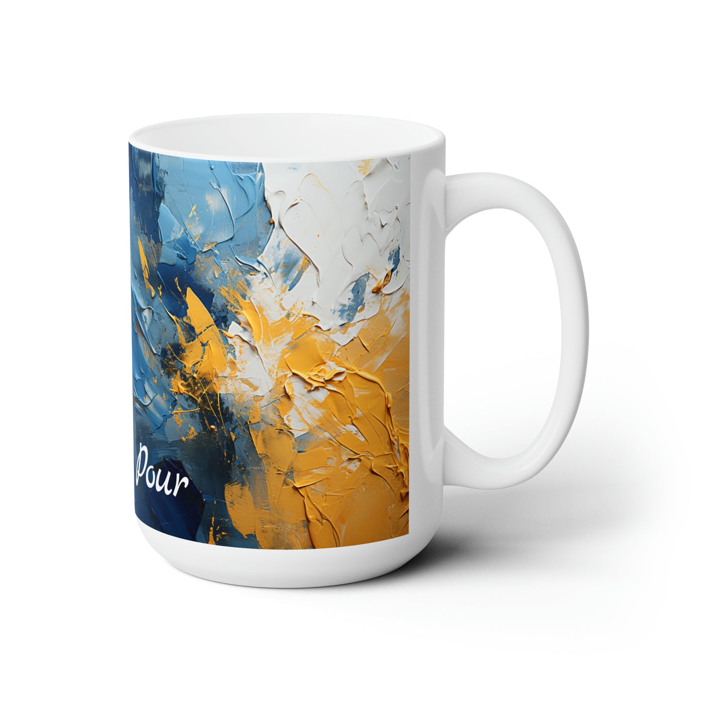 Artsy Pour Ceramic Mug 15oz
