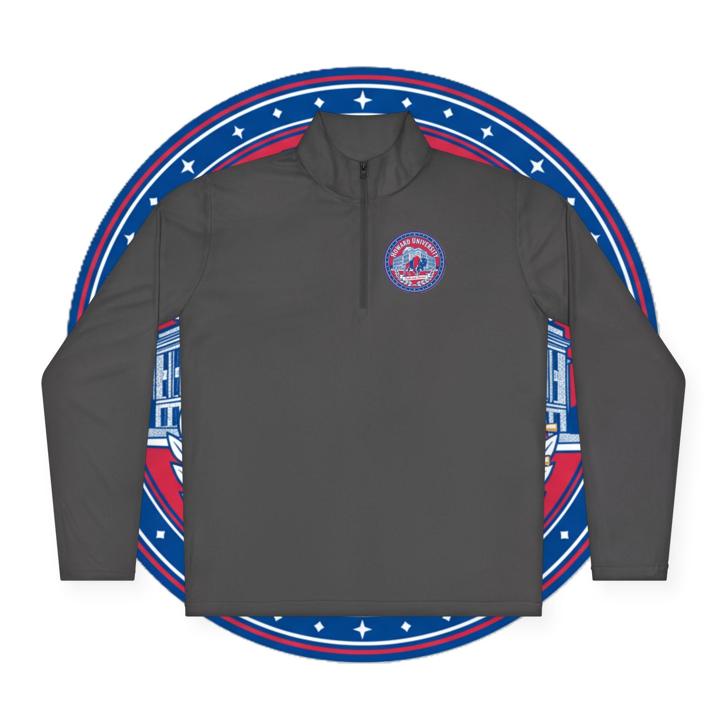 Howard University Legacy Unisex 1/4 Zip Pullover – Classic Solid Color HBCU Pride Collection/ Truth and Service