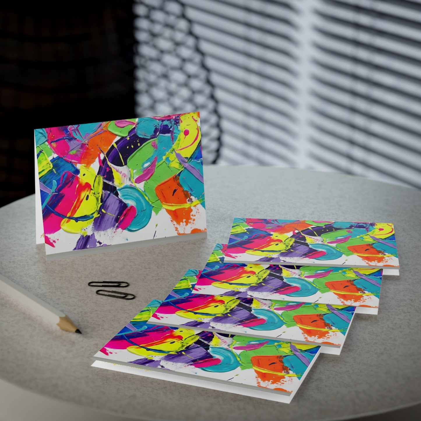 Elegance in Ink:  Abstract Art Note Card Set(5-Pack)