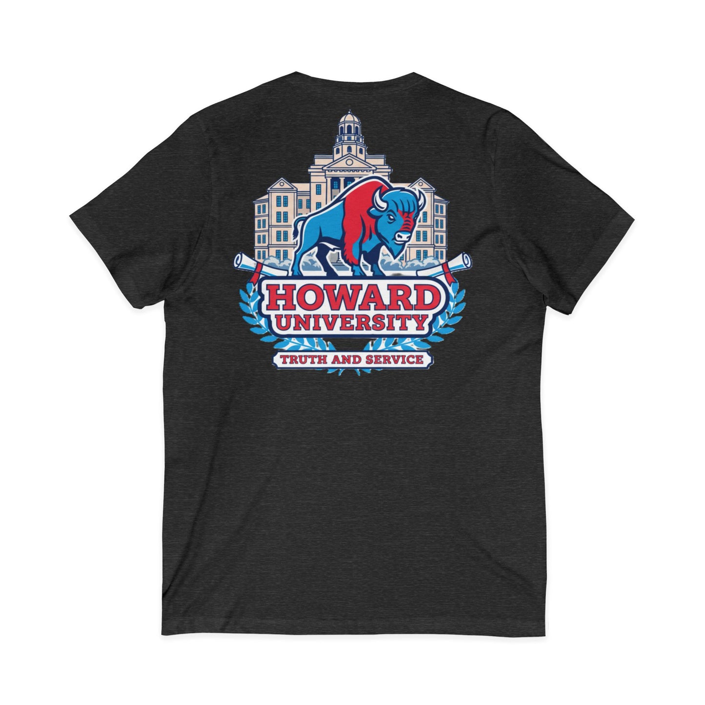 Howard University/ Truth and Service Unisex V-Neck T-Shirt