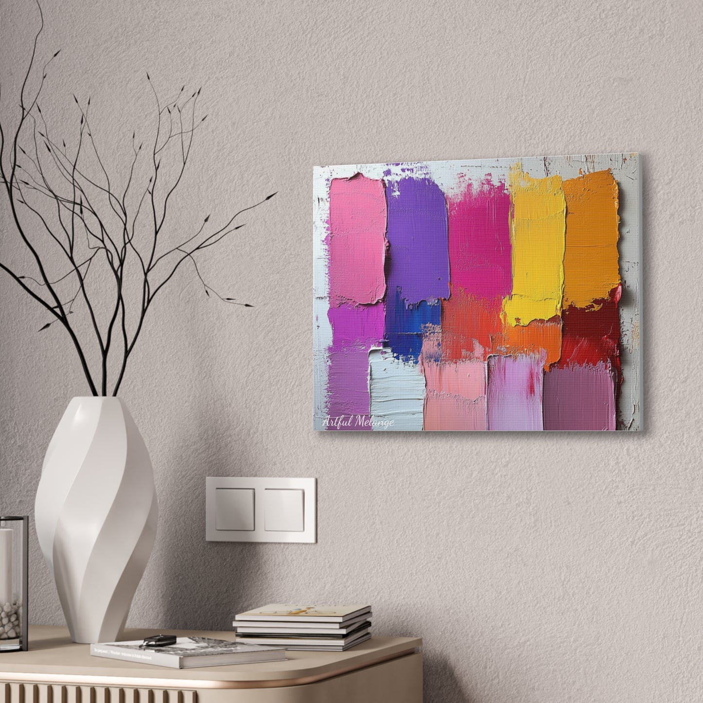 Acrylic Abstract Canvas Print - Richly Textured Artistry