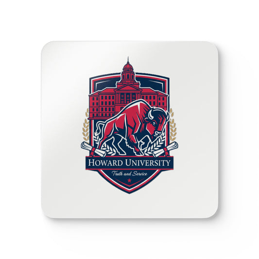 Howard University Coaster Set 5 – HU Pride Campus & Bison Design