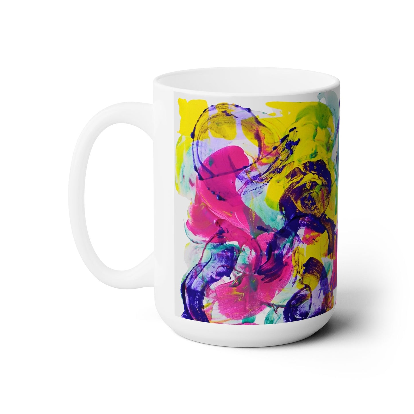 Artsy Abstract Ceramic Mug 15oz