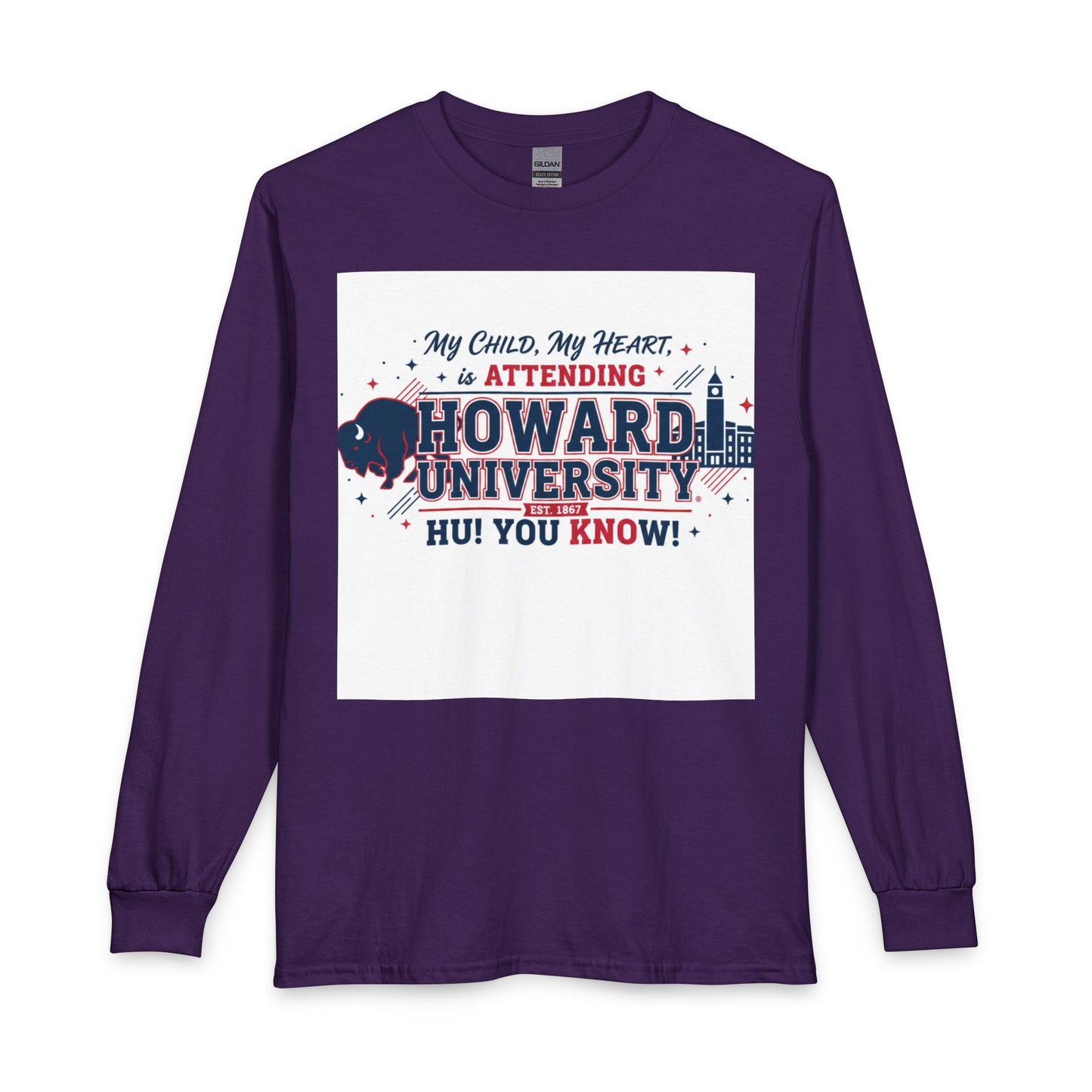 Howard University Pride Family Statement/Unisex Long Sleeve T-Shirt 3