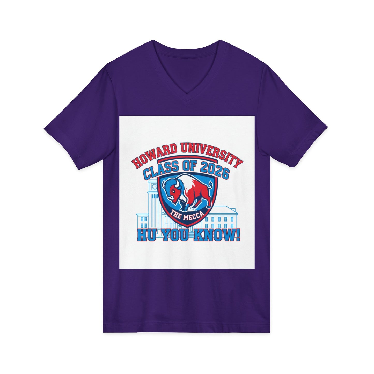 Howard University Class of 2026 Unisex V-Neck T-Shirt | The Mecca Incoming Class Tee