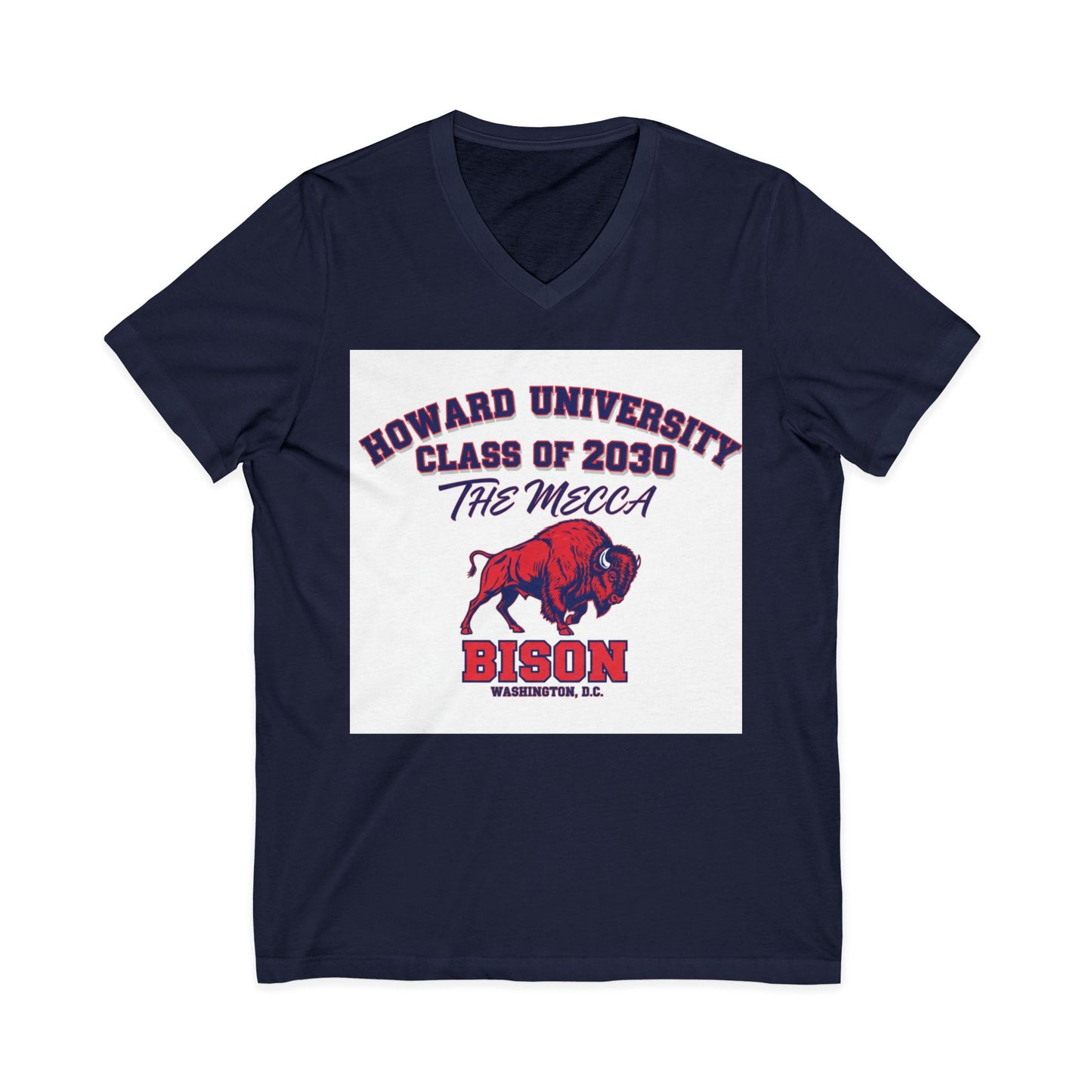 Howard University Class of 2030 Unisex V-Neck T-Shirt | The Mecca Incoming Class Tee