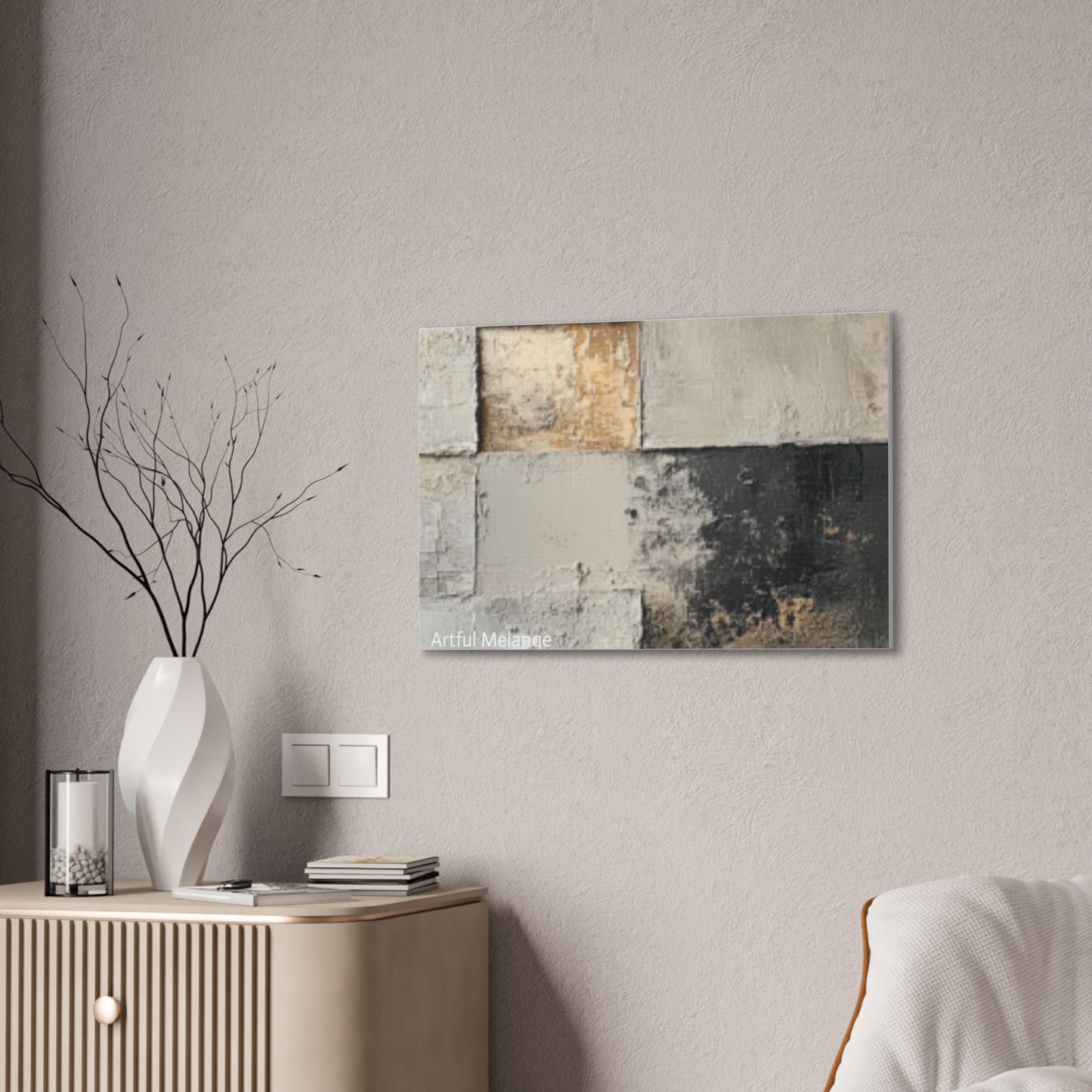 Acrylic Abstract Canvas Print - Richly Textured Artistry