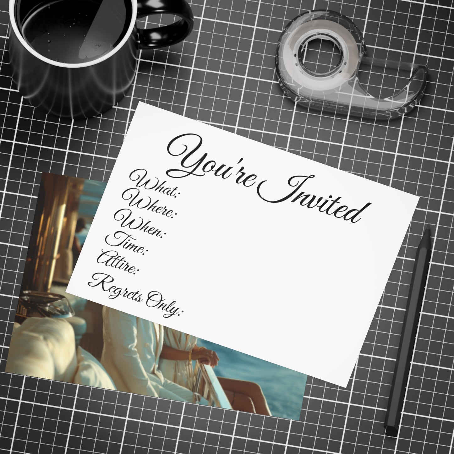 Sail & Celebrate: A Day of Elegance Yacht/Boat Party Invitation Bundles (envelopes included)