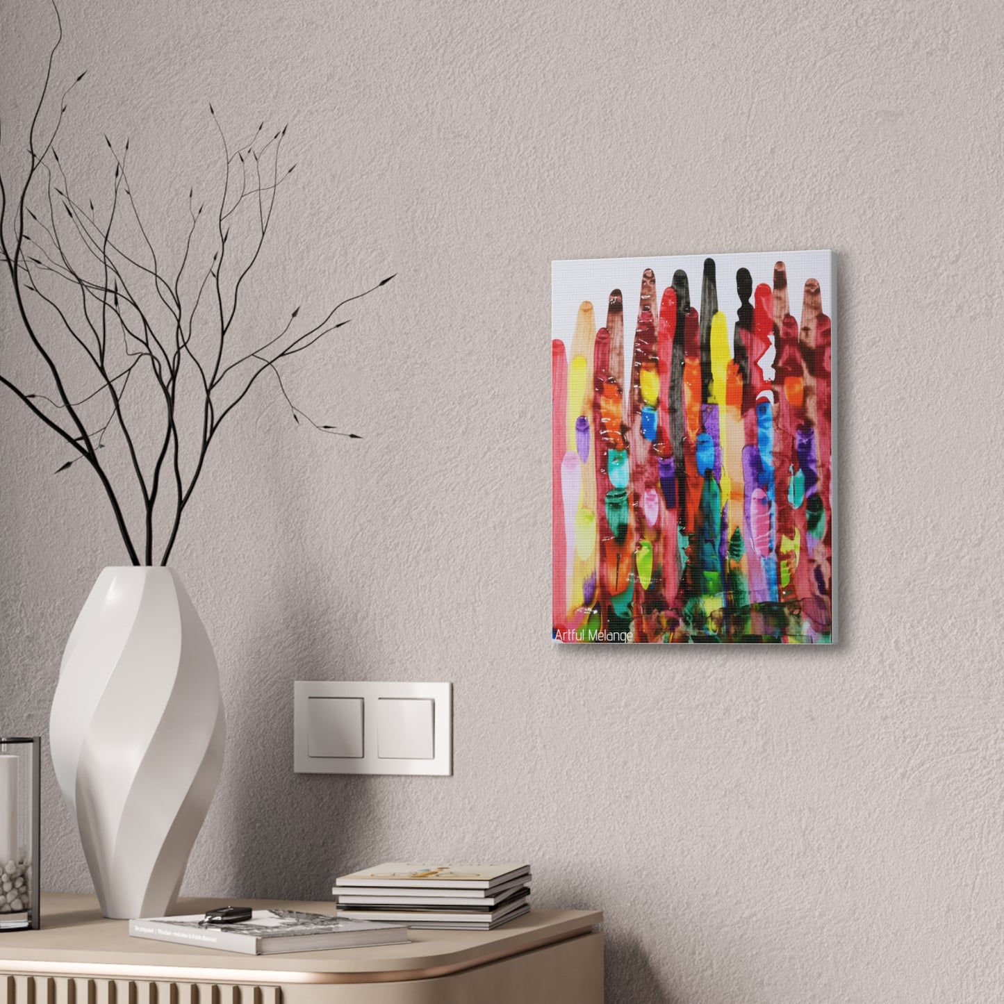 Primary Elegance: A Symphony of Sophistication Canvas Print