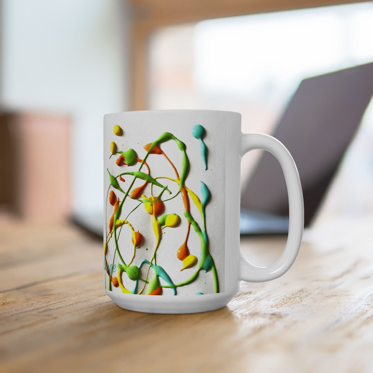 Artsy Abstract Ceramic Mug 15oz