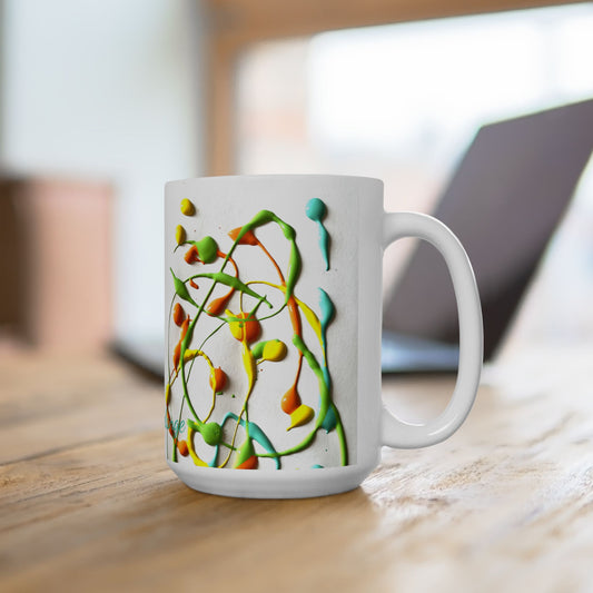 Artsy Abstract Ceramic Mug 15oz