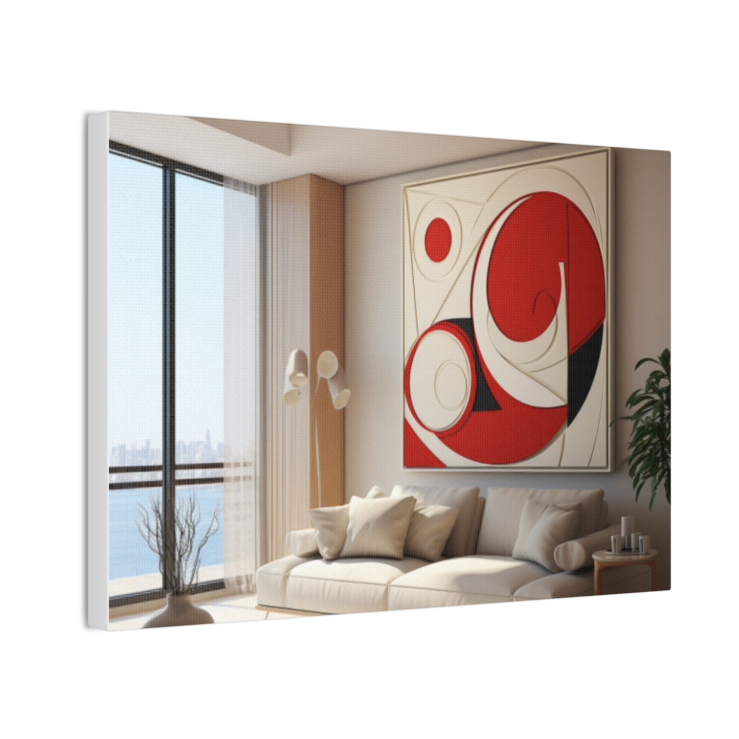 Crimson Elegance: A Symphony of Sophistication Canvas Print