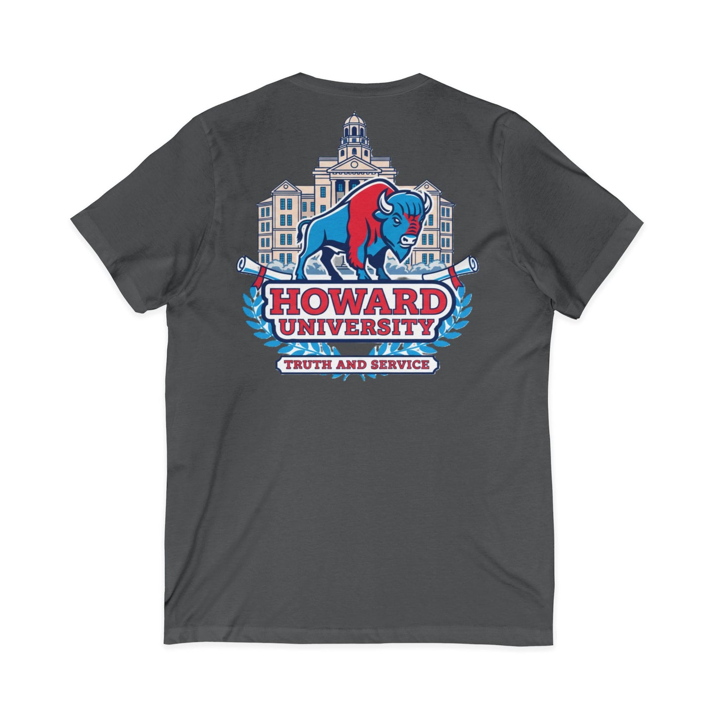 Howard University/ Truth and Service Unisex V-Neck T-Shirt