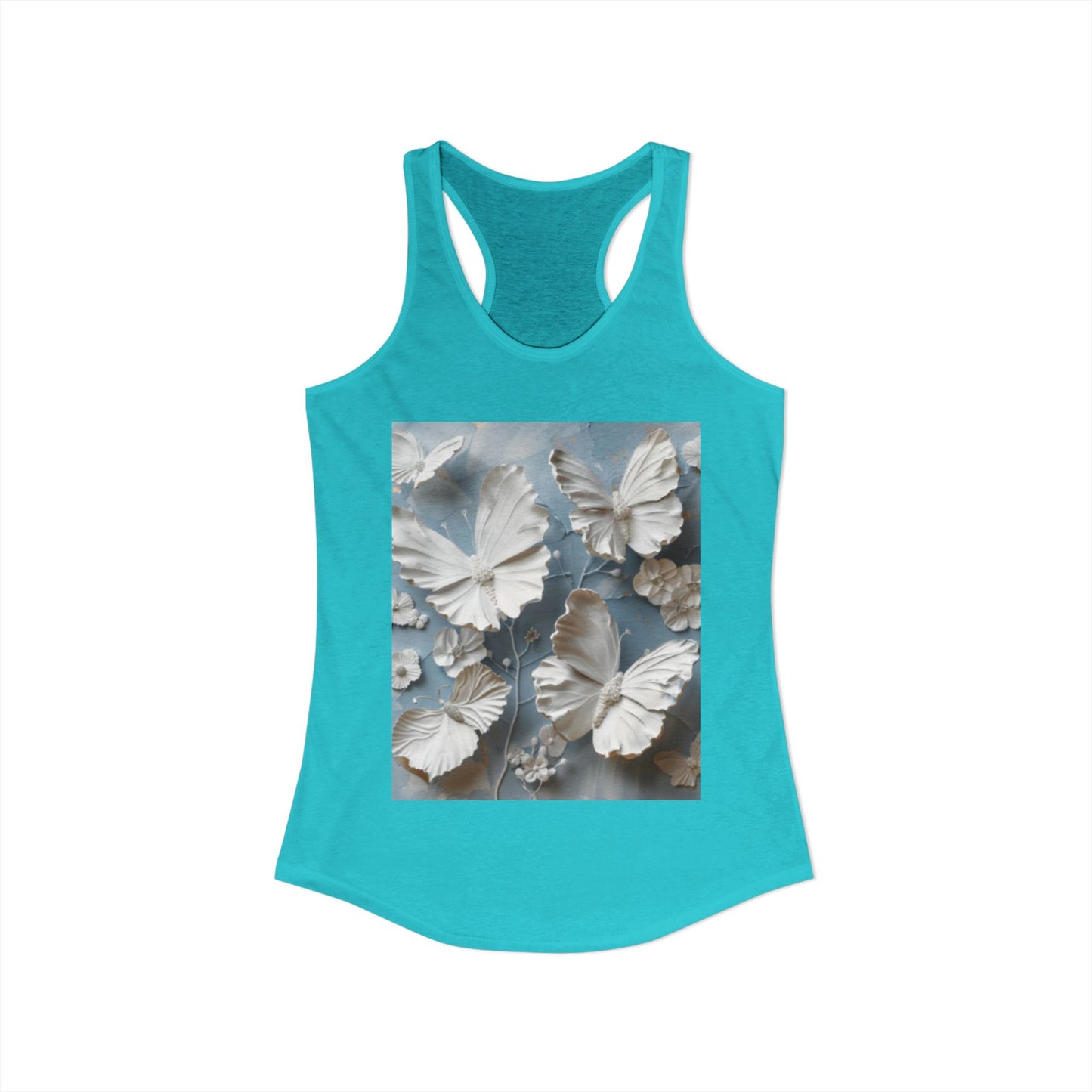 Flutter & Flow | Women's Razorback White T-Shirts with Artistic Butterflies 4
