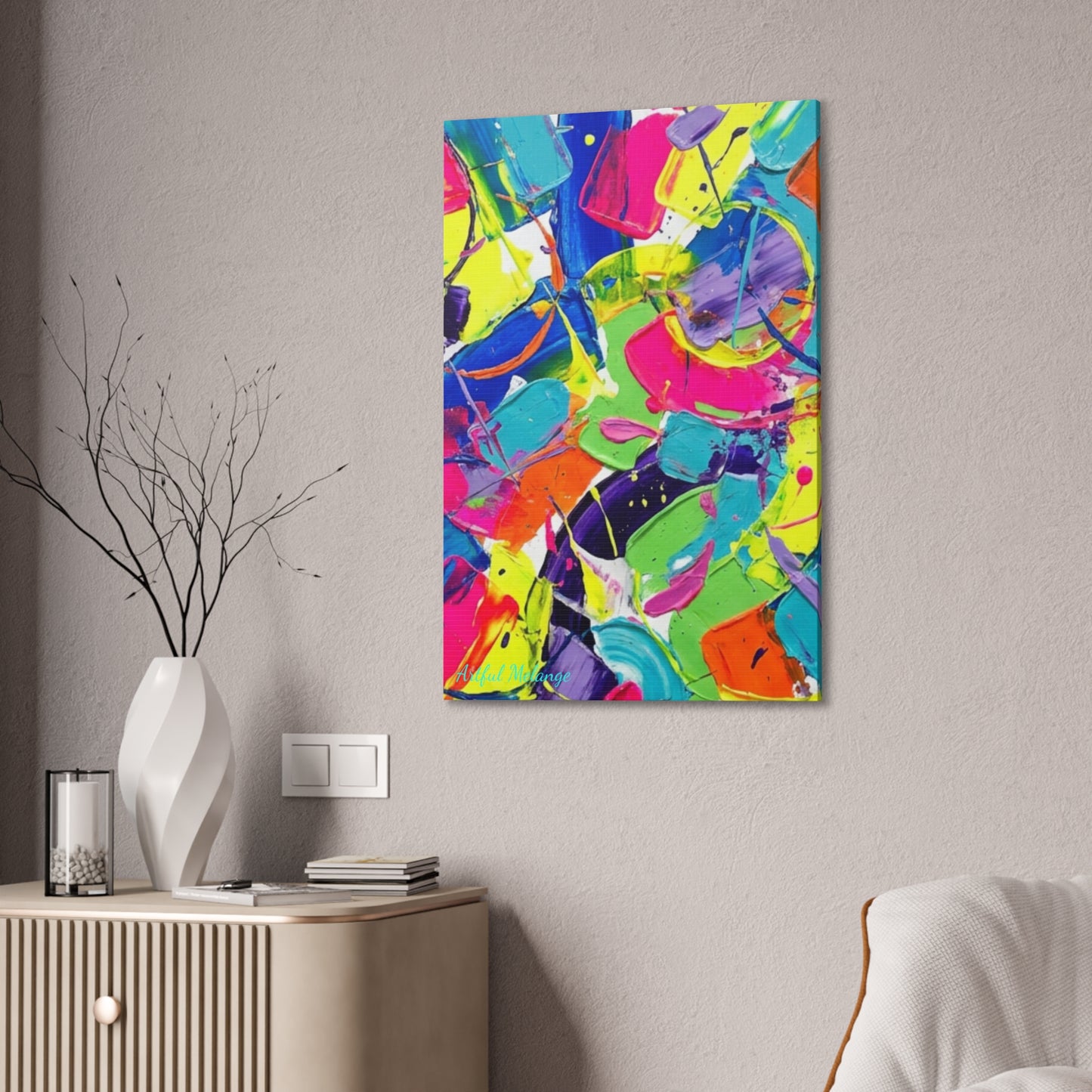 Acrylic Abstract Canvas Print - Richly Textured Artistry