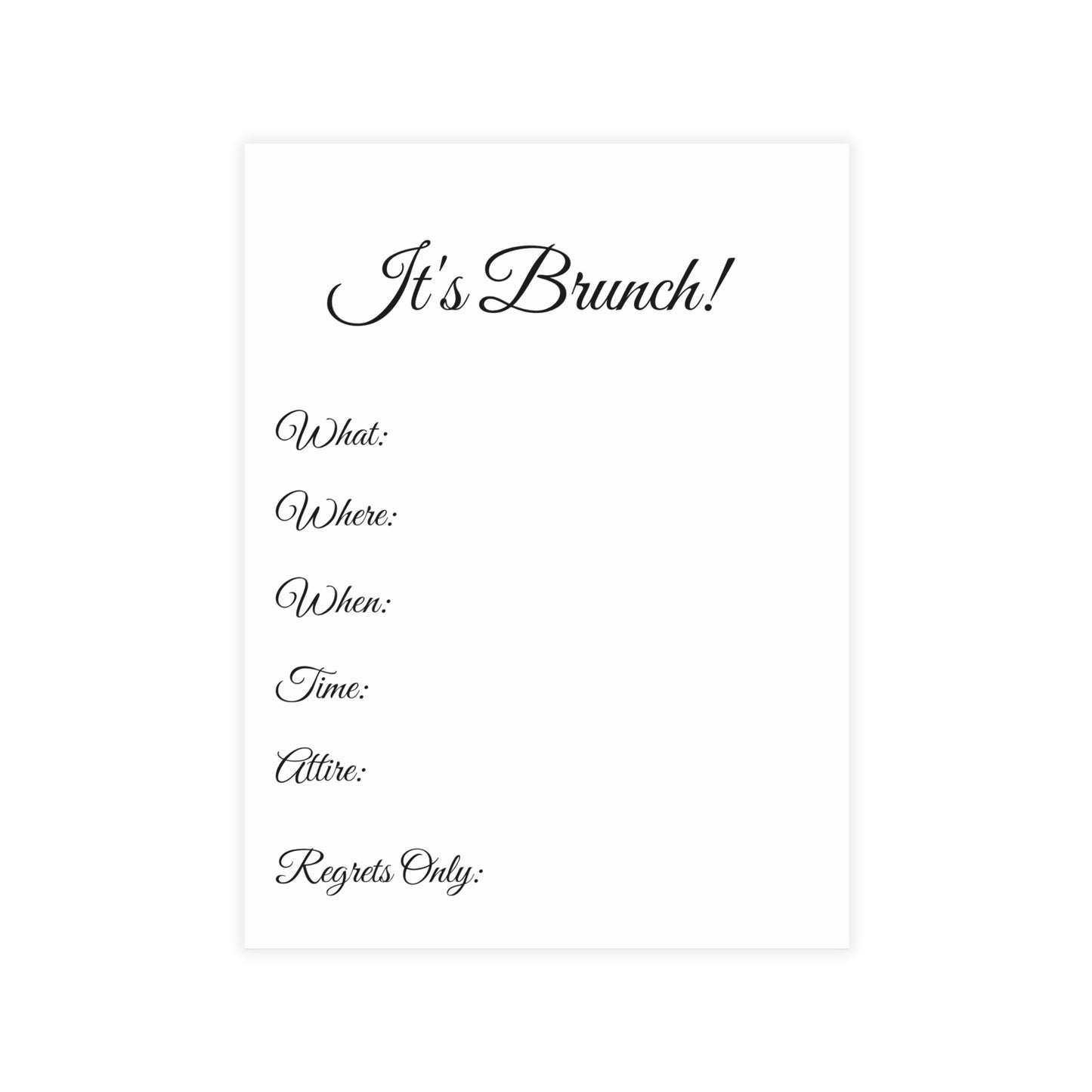 Brunch and Bliss  Invitation Bundles (envelopes included)