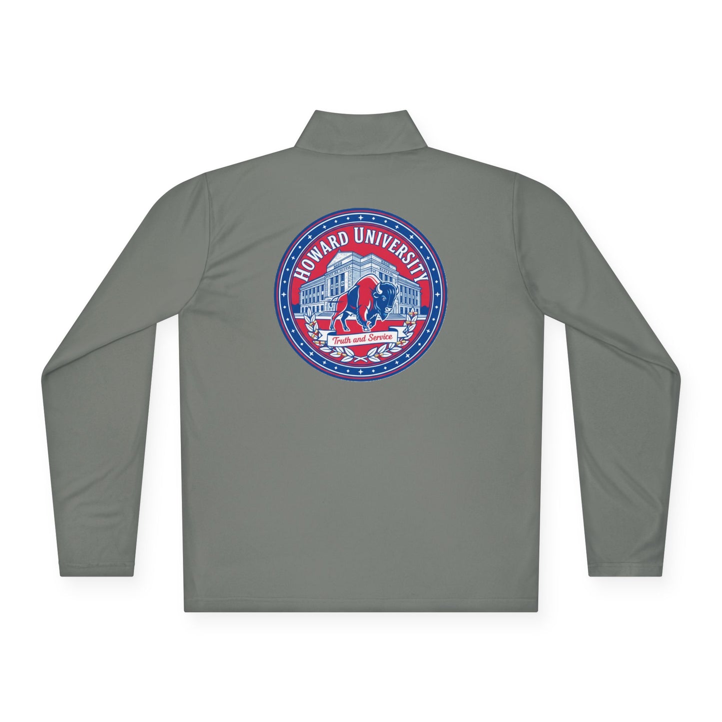 Howard University Legacy Unisex 1/4 Zip Pullover – Classic Solid Color HBCU Pride Collection/ Truth and Service