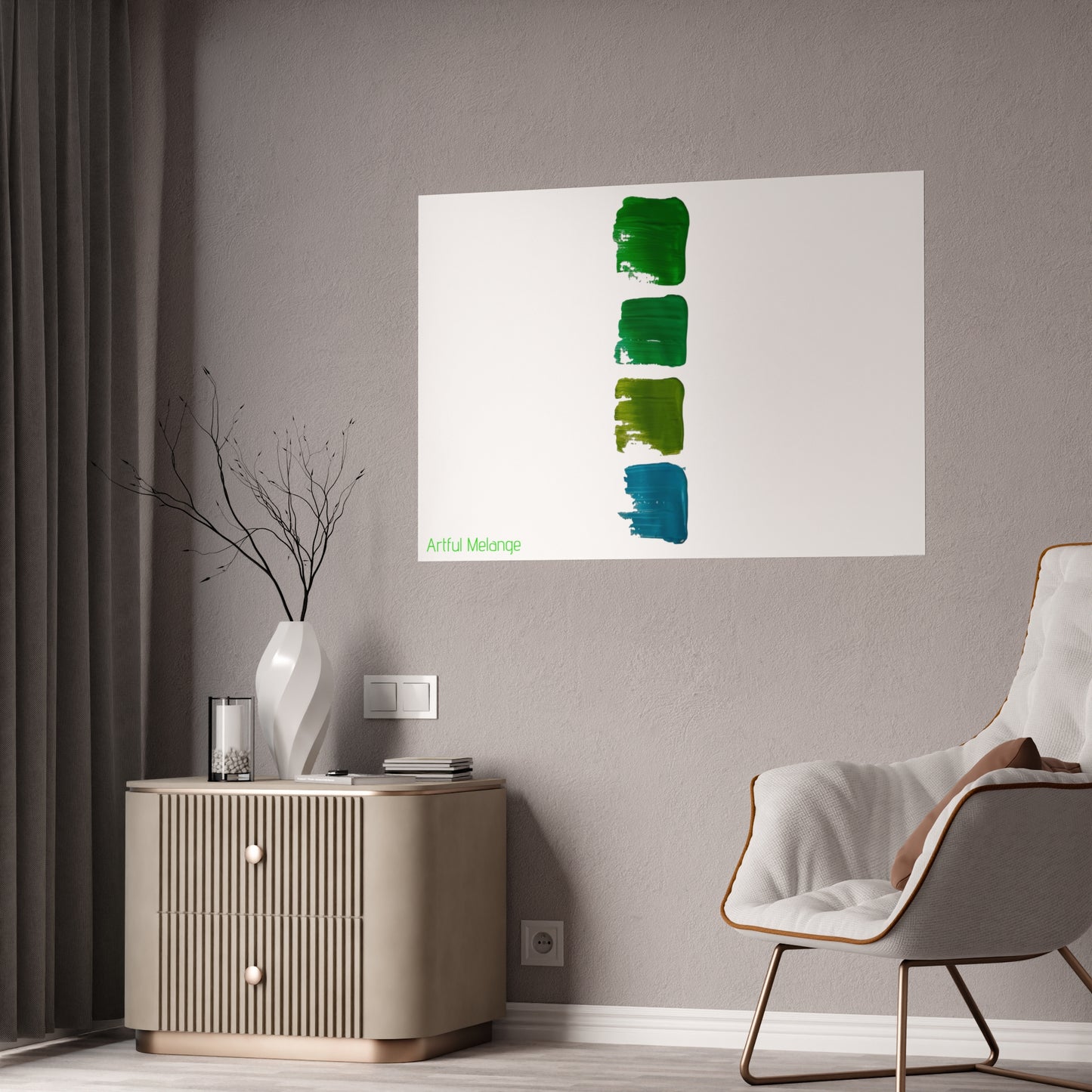 Gleaming Acrylic Abstract Poster: A Spectrum of Colorful Elegance