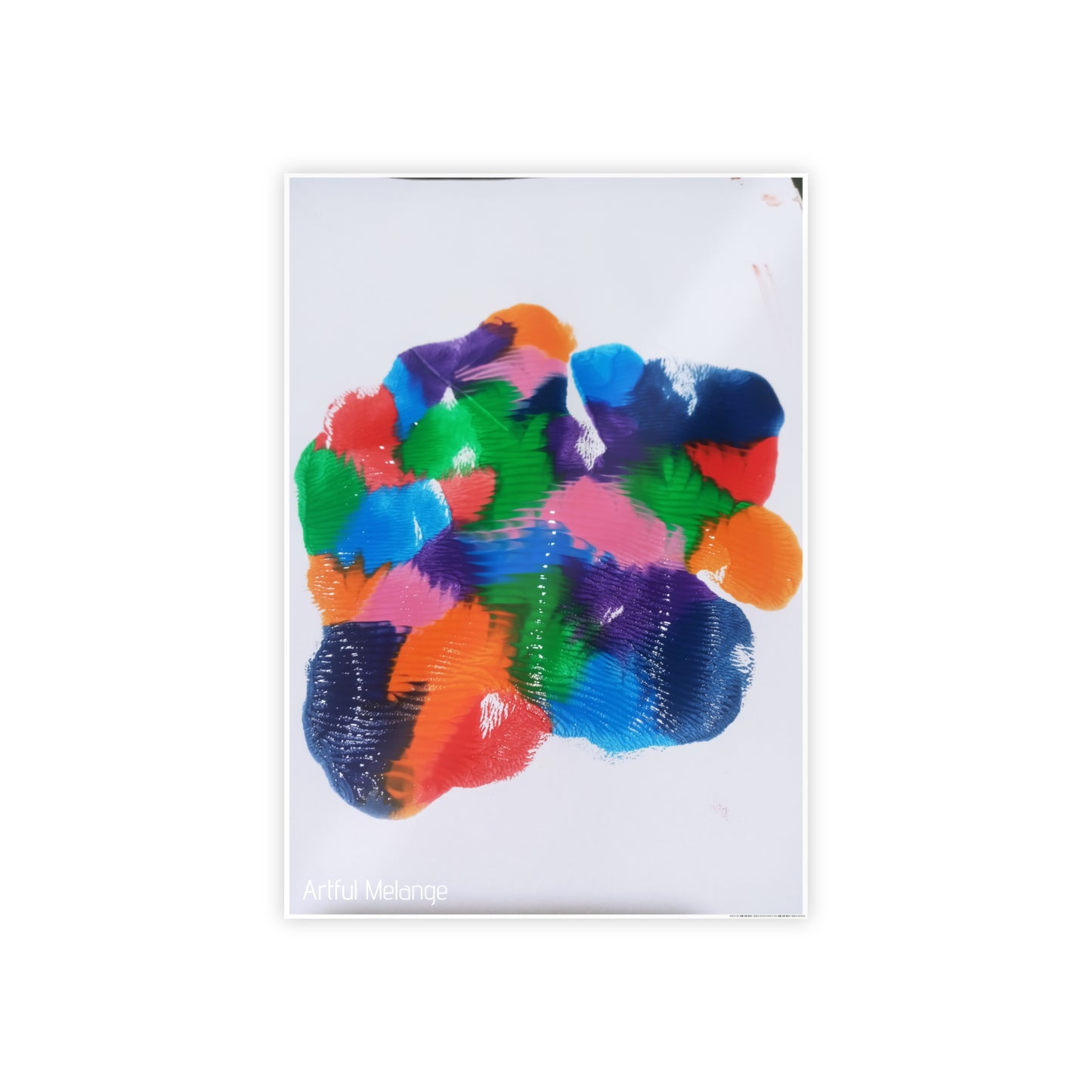 Gleaming Acrylic Abstract Poster: A Spectrum of Colorful Elegance