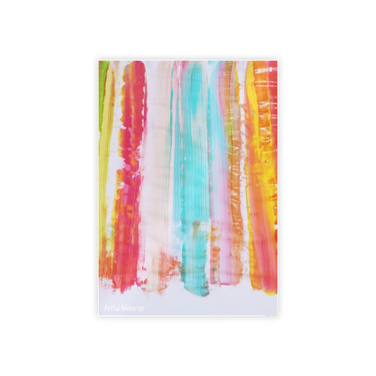 Gleaming Acrylic Abstract Poster: A Spectrum of Colorful Elegance