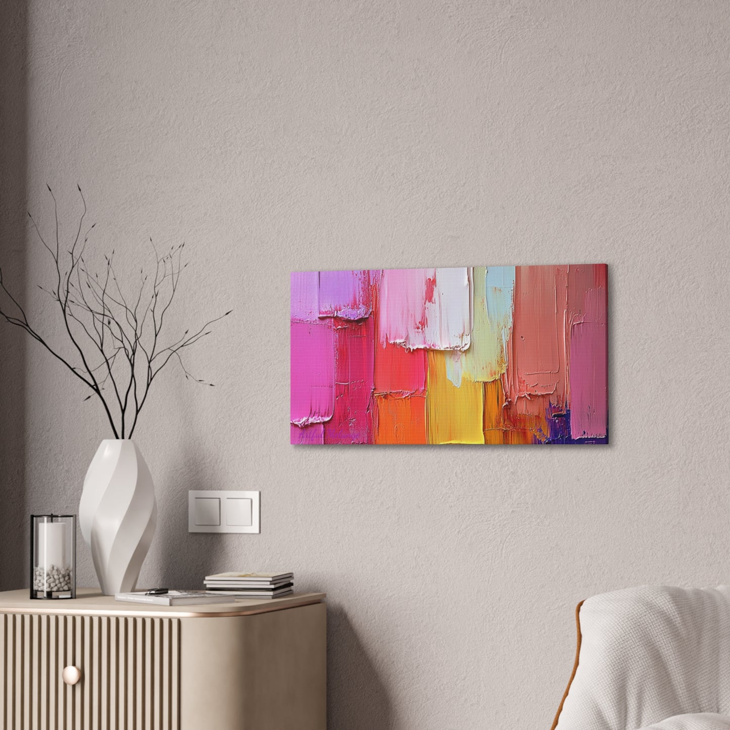 Acrylic Abstract Canvas Print - Richly Textured Artistry