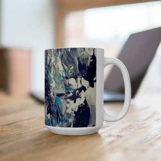 Artsy Abstract Ceramic Mug 15oz