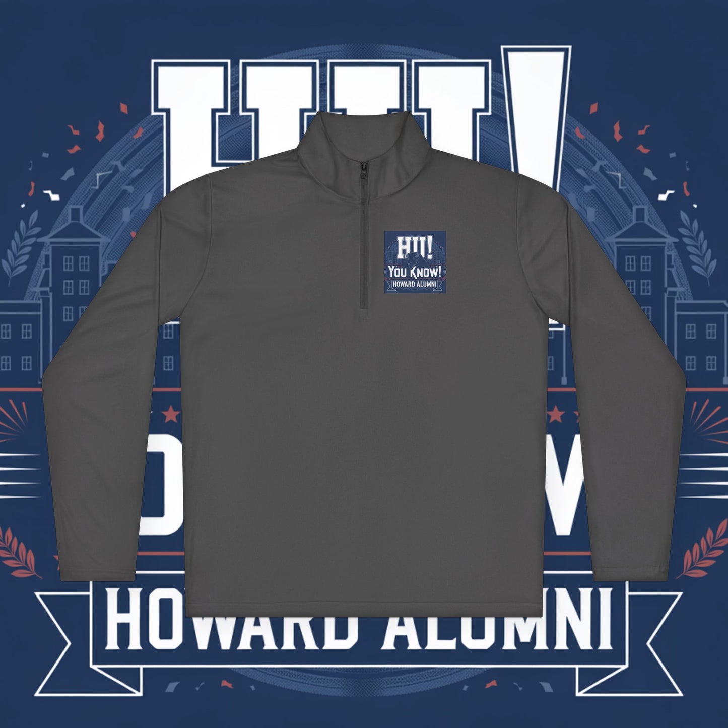 Howard University Legacy Unisex 1/4 Zip Pullover – Classic Solid Color HBCU Pride Collection/ Truth and Service