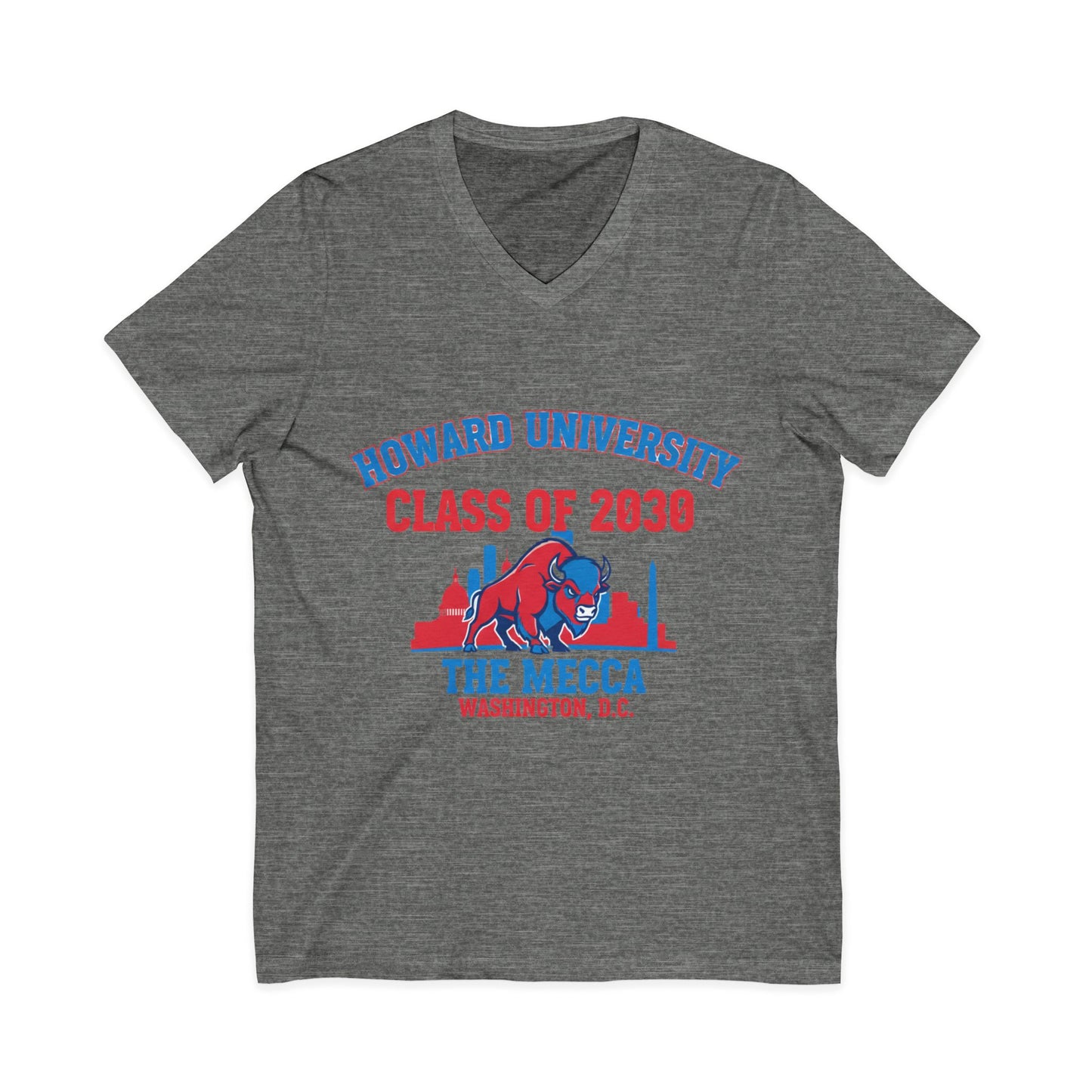 Howard University Class of 2030 Unisex V-Neck T-Shirt | The Mecca Incoming Class Tee
