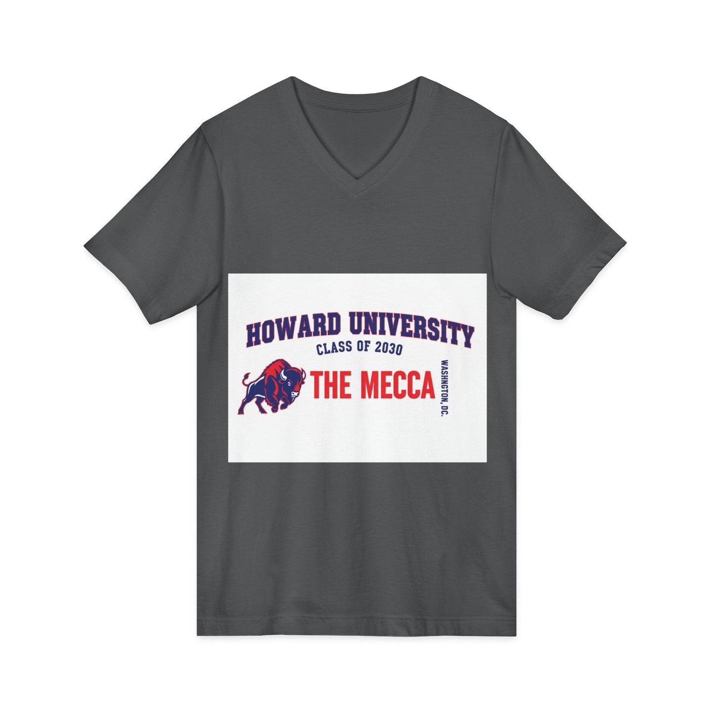 Howard University Class of 2030 Unisex V-Neck T-Shirt | The Mecca Incoming Class Tee