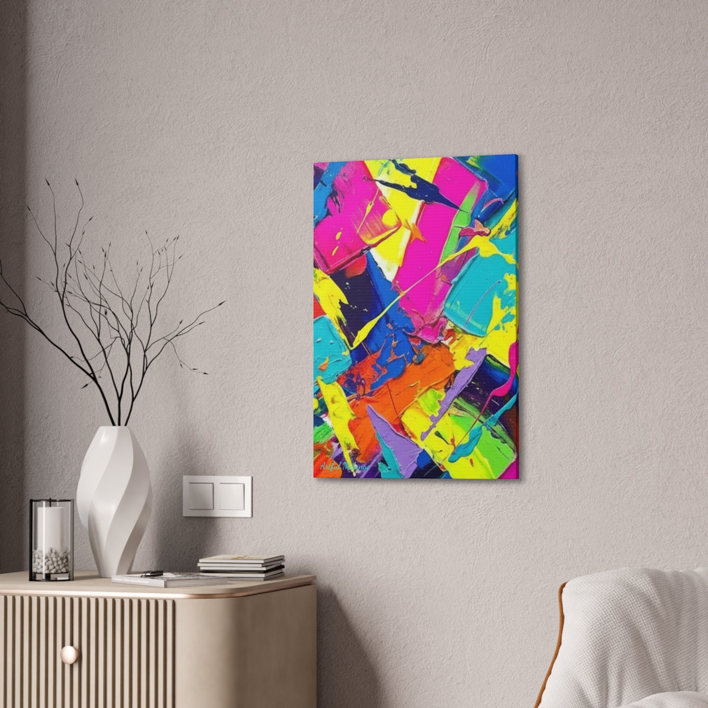 Acrylic Abstract Canvas Print - Richly Textured Artistry