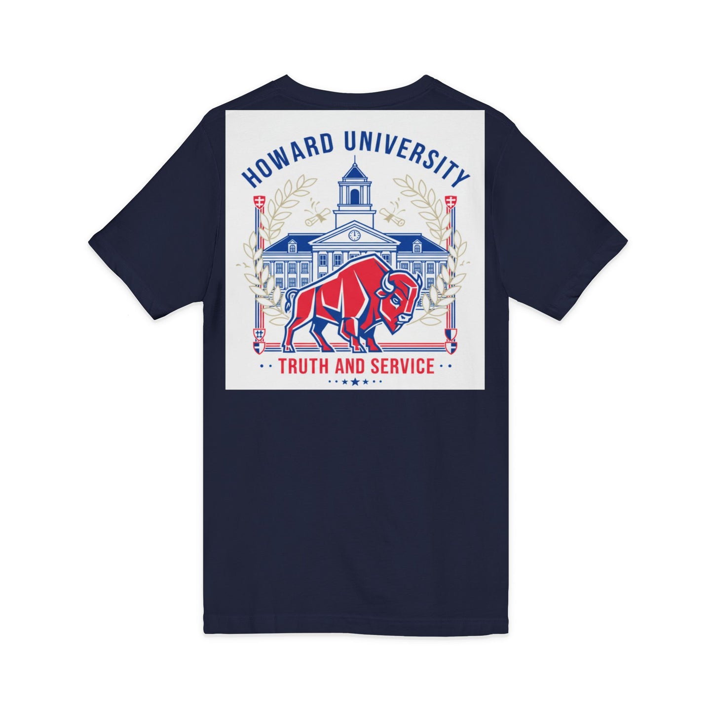 Howard University/ Truth and Service Unisex V-Neck T-Shirt 4