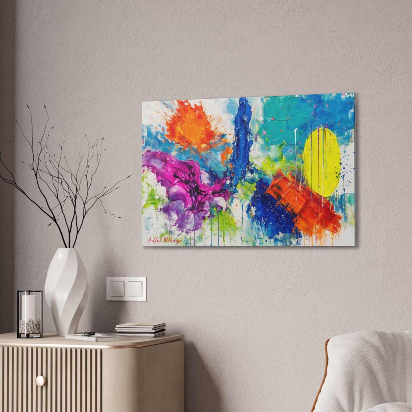 Acrylic Abstract Canvas Print - Richly Textured Artistry