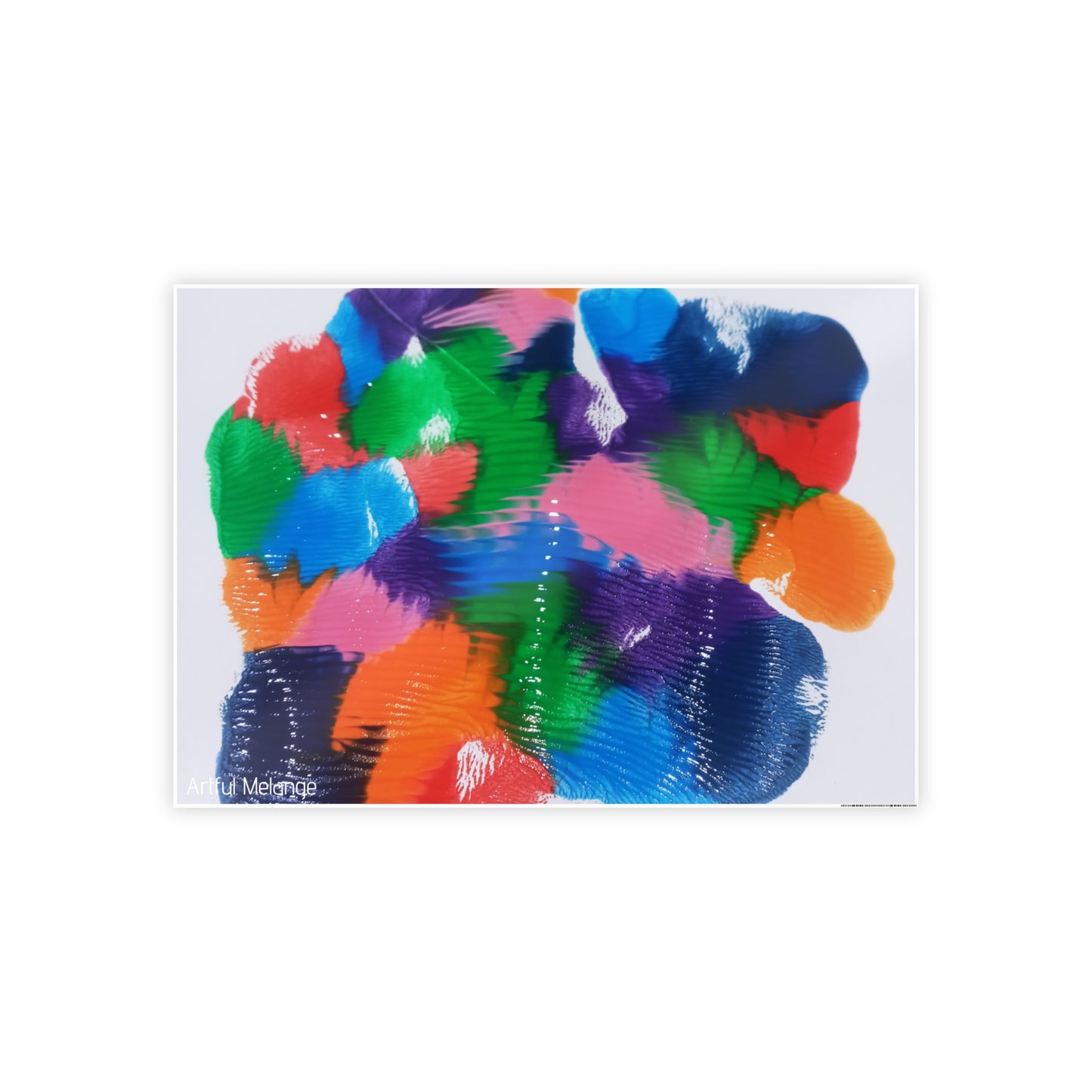Gleaming Acrylic Abstract Poster: A Spectrum of Colorful Elegance