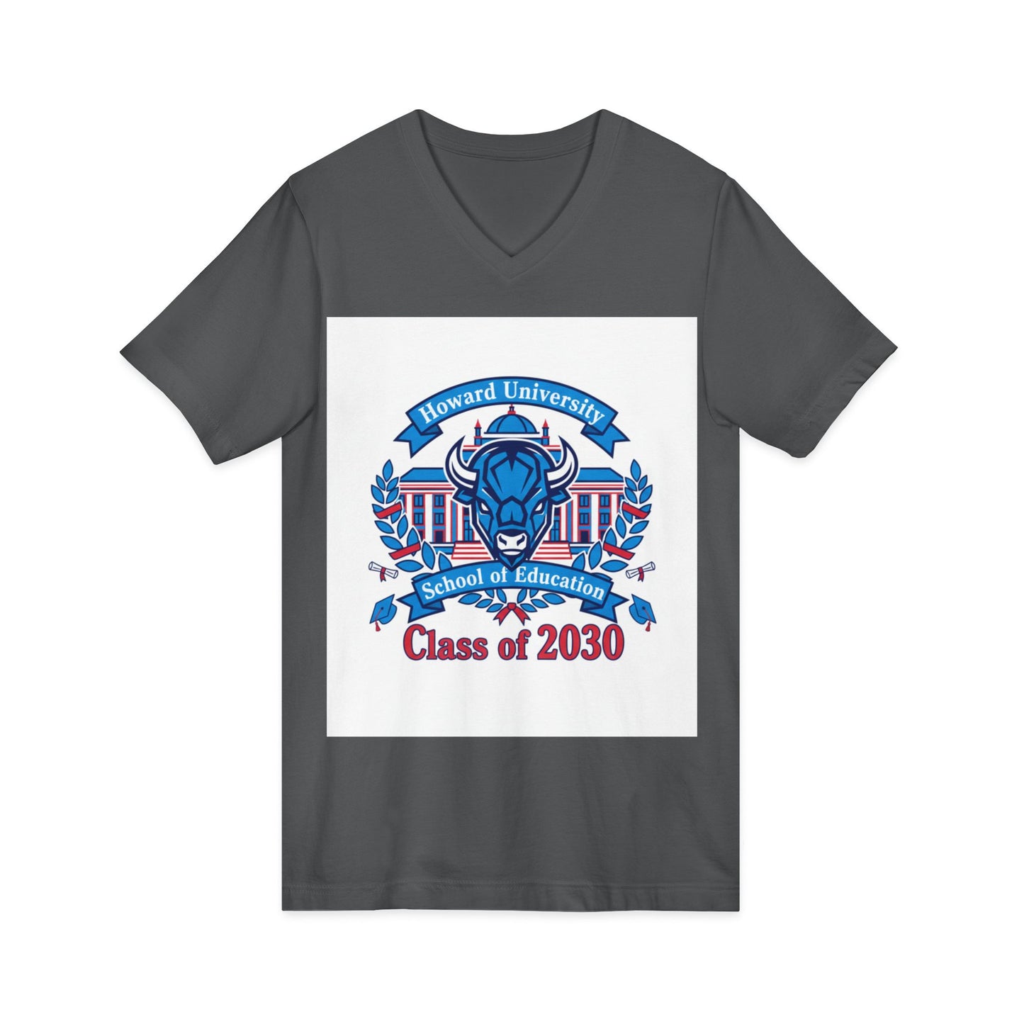 Howard University Class of 2030 Unisex V-Neck T-Shirt | The Mecca Incoming Class Tee