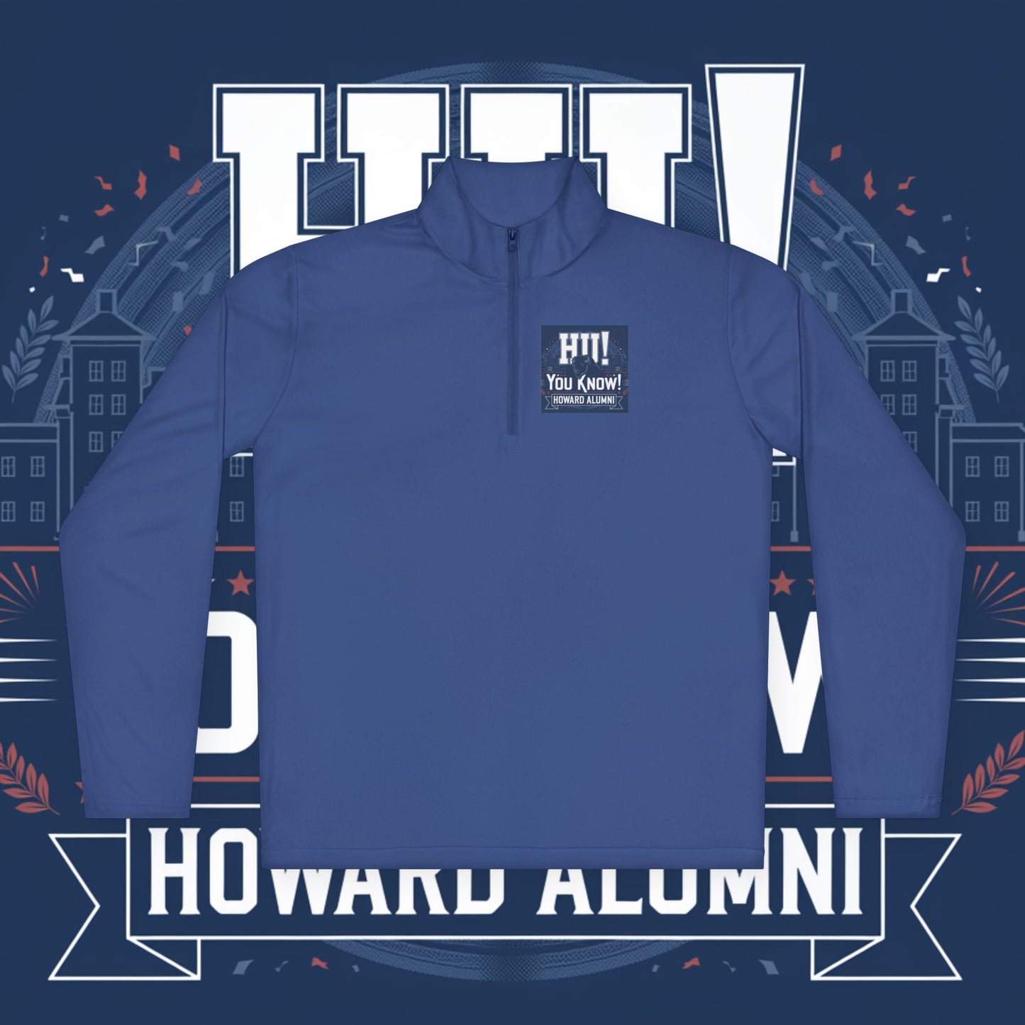 Howard University Legacy Unisex 1/4 Zip Pullover – Classic Solid Color HBCU Pride Collection/ Truth and Service