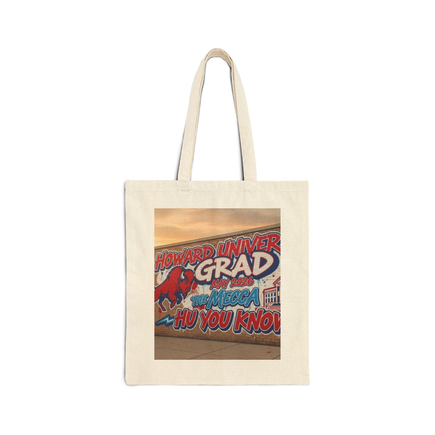 Howard University Grad Cotton Canvas Tote – HU, You Know! Rep your legacy. Carry your culture