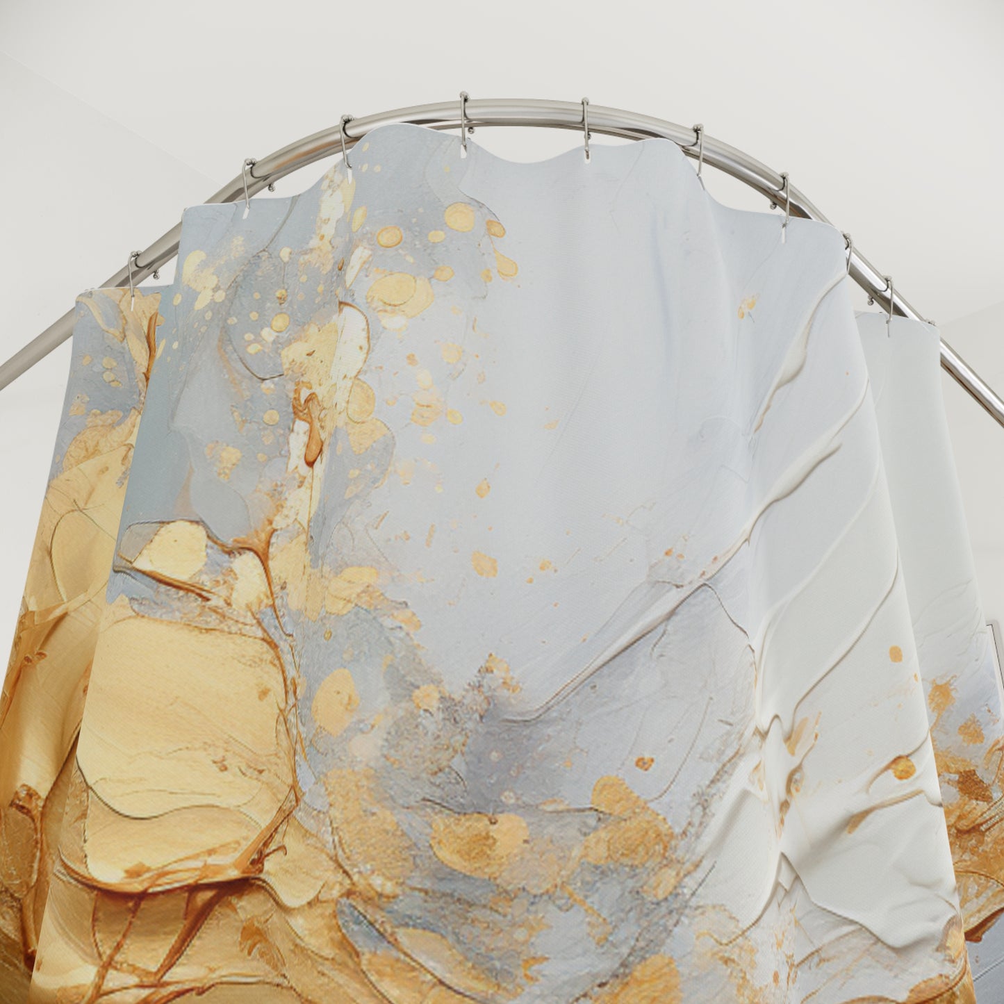 Canvas Cascade: Abstract Acrylic Art Shower Curtain Collection 265