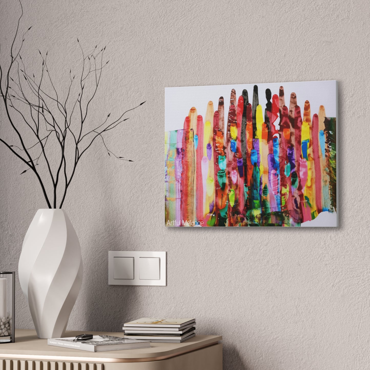 Primary Elegance: A Symphony of Sophistication Canvas Print