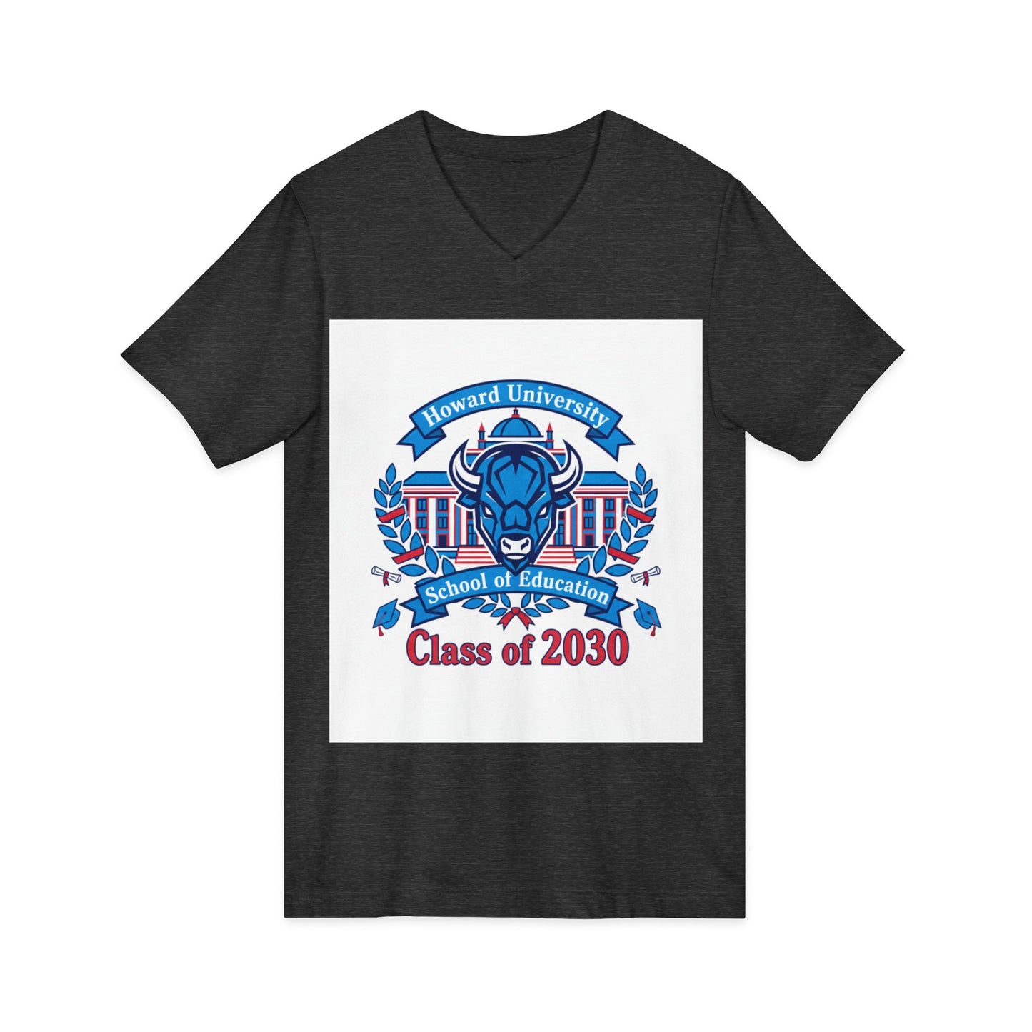 Howard University Class of 2030 Unisex V-Neck T-Shirt | The Mecca Incoming Class Tee