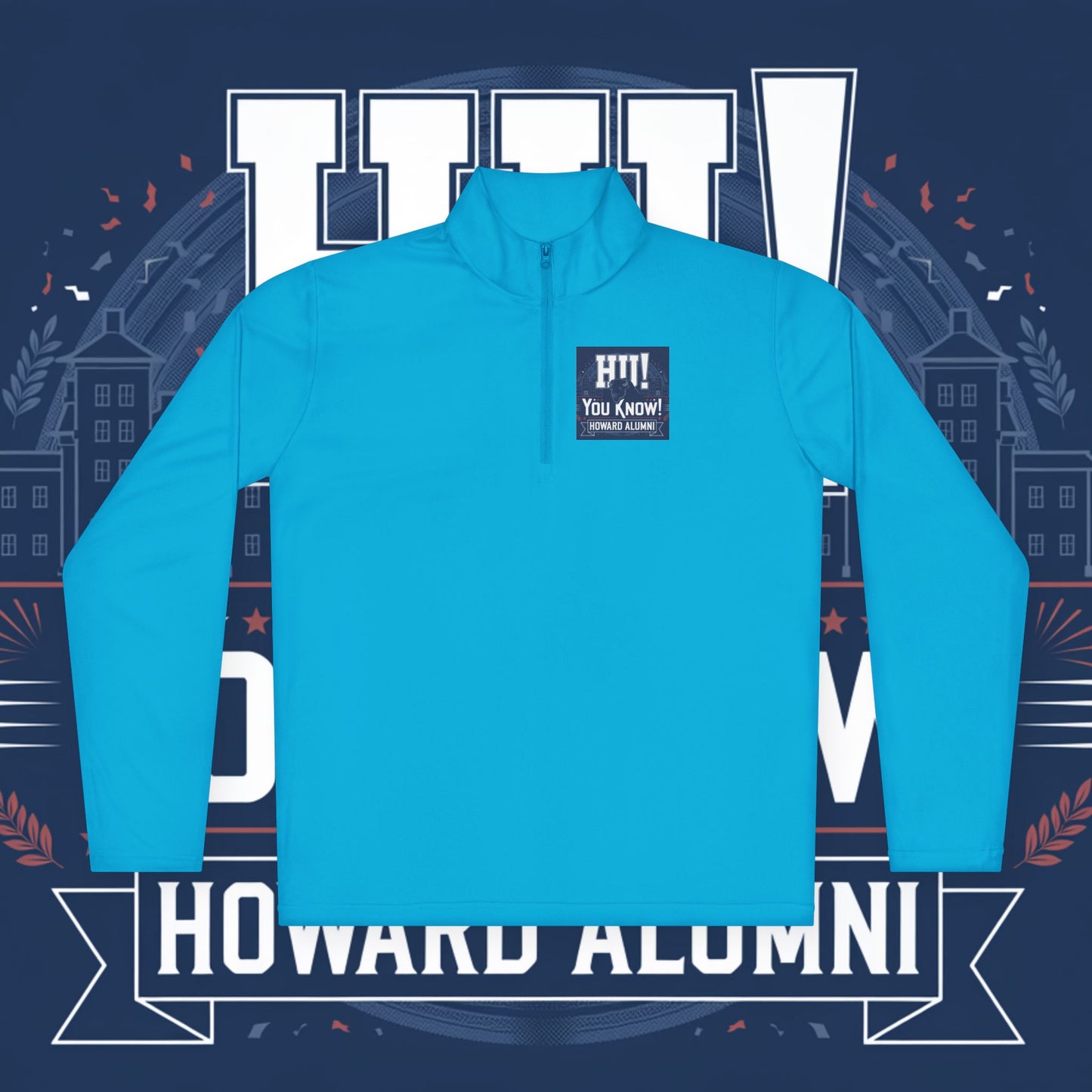 Howard University Legacy Unisex 1/4 Zip Pullover – Classic Solid Color HBCU Pride Collection/ Truth and Service