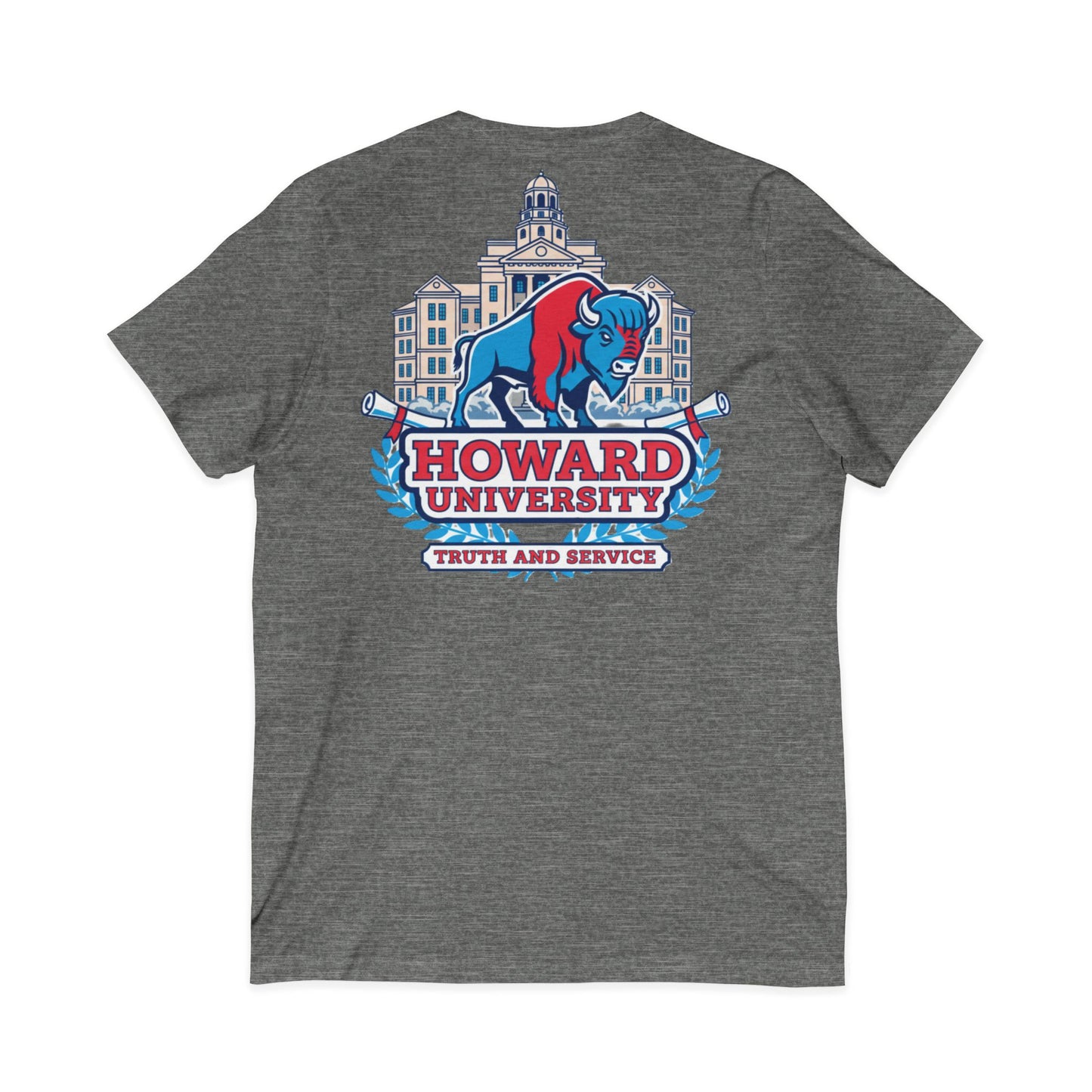 Howard University/ Truth and Service Unisex V-Neck T-Shirt