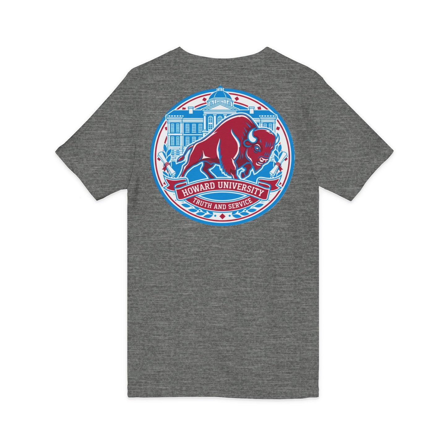 Howard University/ Truth and Service Unisex V-Neck T-Shirt 7