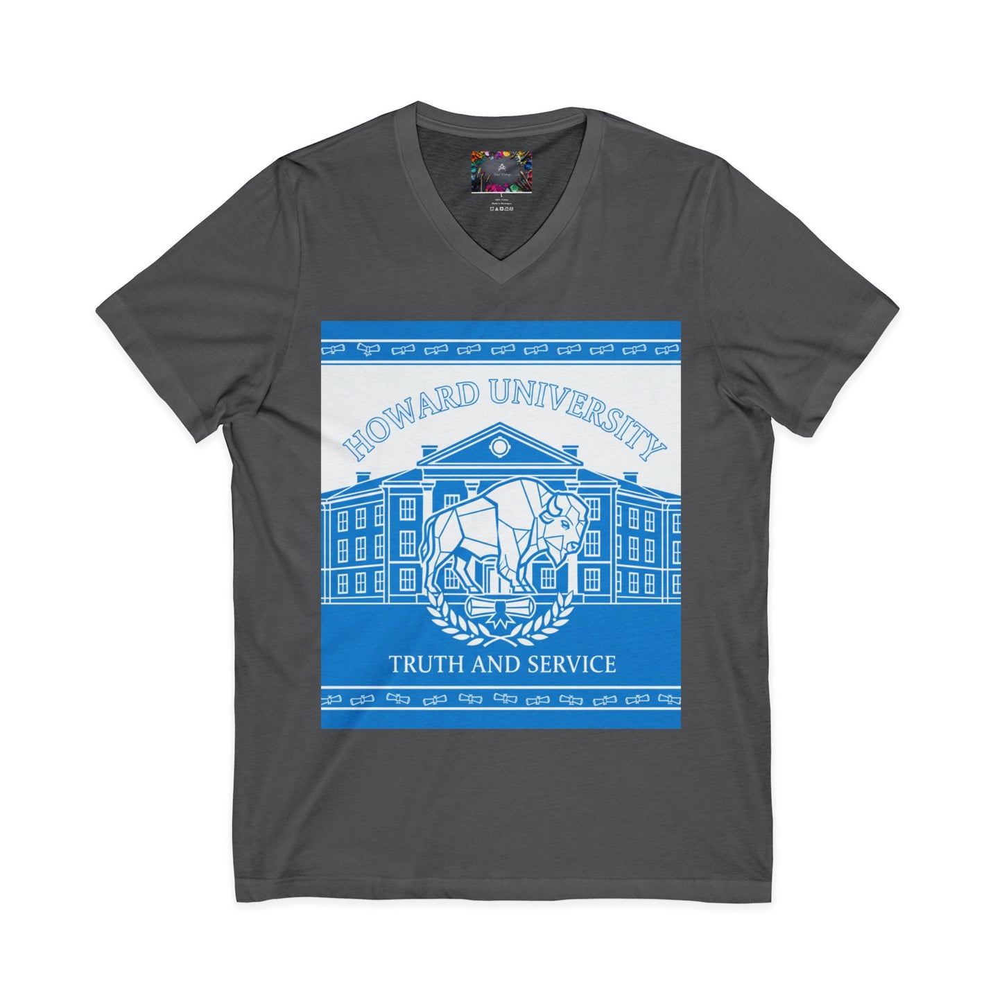 Howard University/ Truth and Service Unisex V-Neck T-Shirt