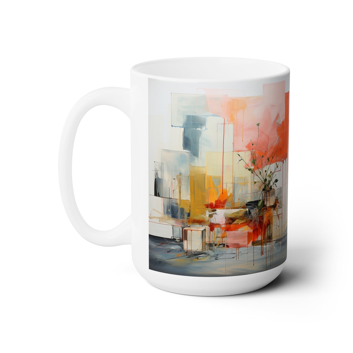 Artsy Abstract Ceramic Mug 15oz