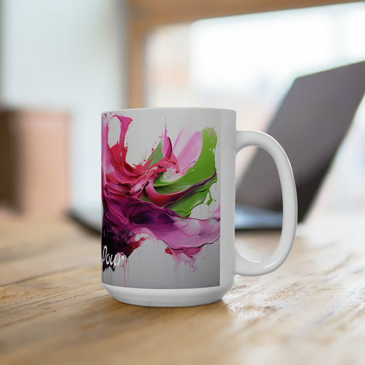 Artsy Pour Ceramic Mug 15oz