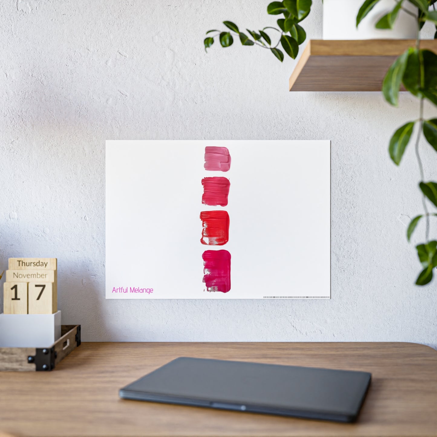 Gleaming Acrylic Abstract Poster: A Spectrum of Colorful Elegance