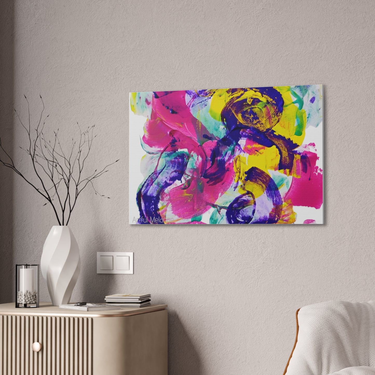 Primary Elegance: A Symphony of Sophistication Canvas Print
