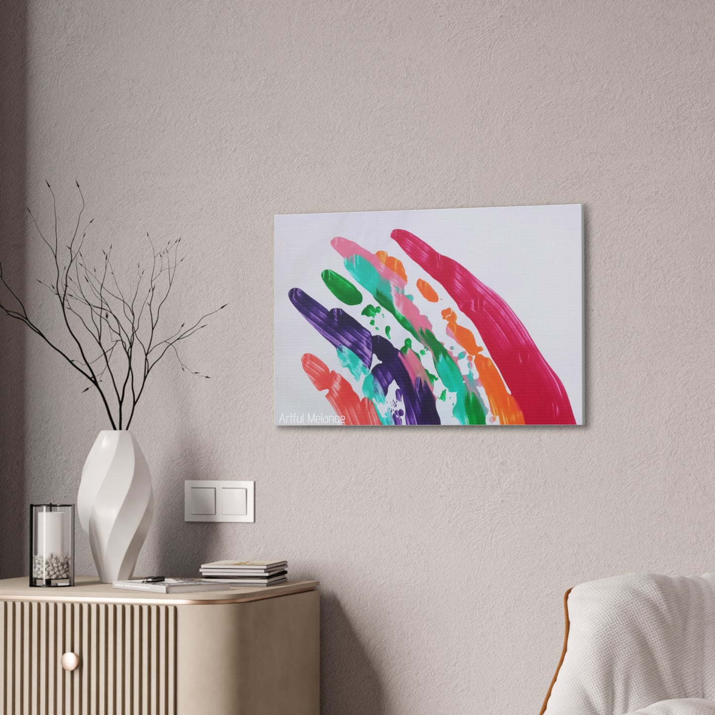 Primary Elegance: A Symphony of Sophistication Canvas Print