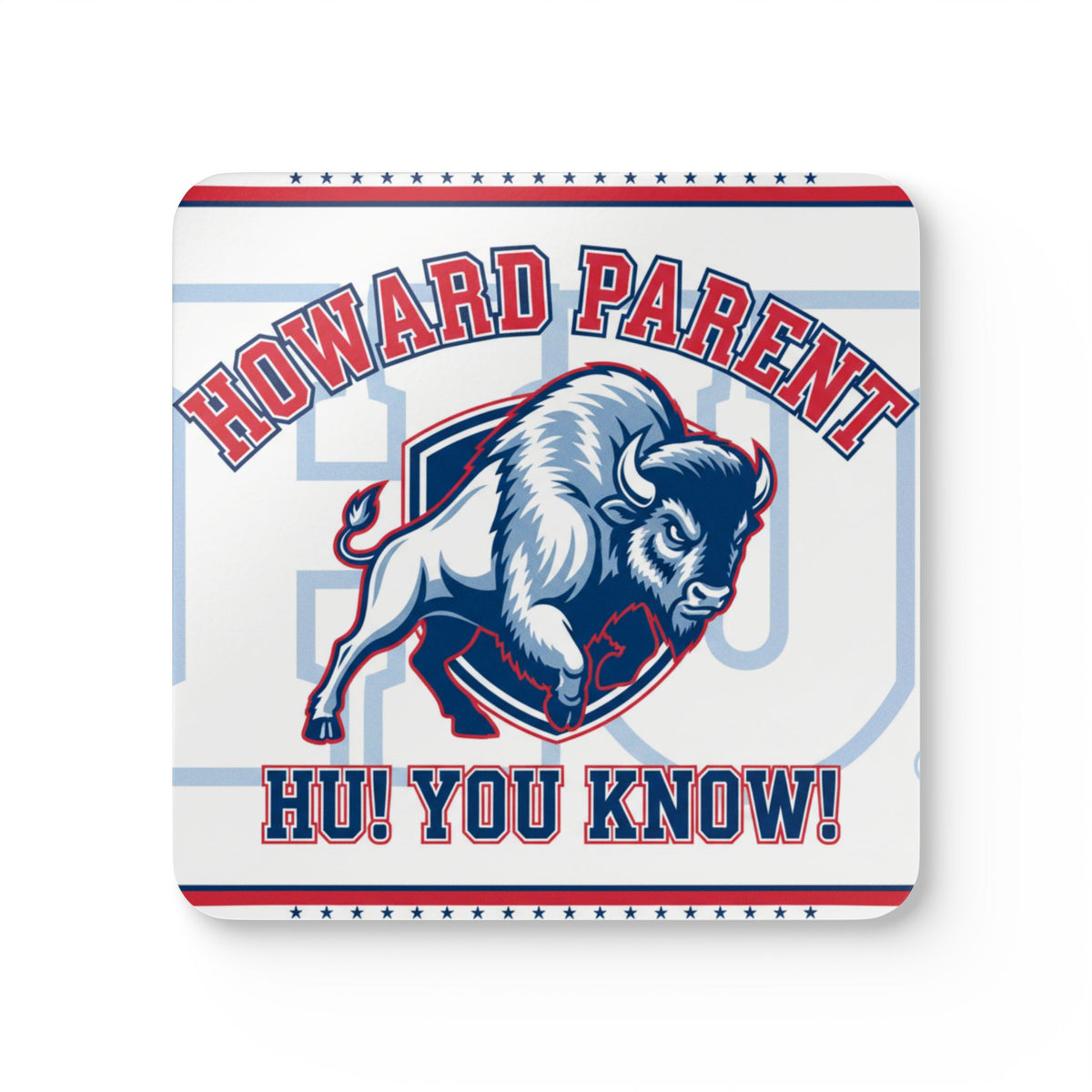 Howard University Coaster Set 5 – HU Pride Campus & Bison Design