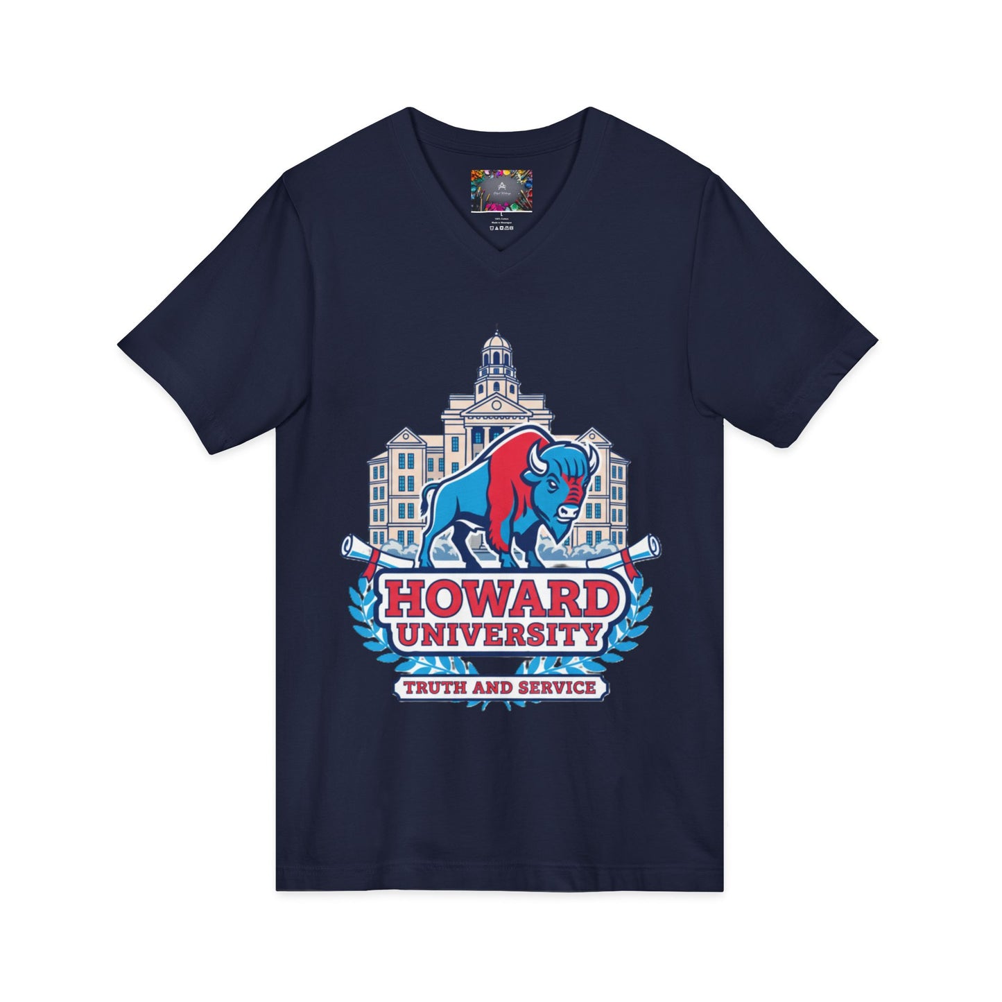 Howard University/ Truth and Service Unisex V-Neck T-Shirt